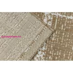 Kab. FLAT 48965265 Szizál szőnyeg Trellis vintage - natúr bézs szalmaszín, zsinór 80x150 cm