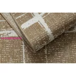 Kab. FLAT 48965265 Szizál szőnyeg Trellis vintage - natúr bézs szalmaszín, zsinór 80x150 cm