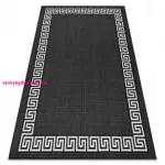Kab. Fonott sizal flat szőnyeg 49373690 Görög fekete / krém 120x170 cm