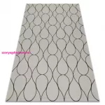 Kab. Fonott sizal flat szőnyeg 49379960 Cseppek krém / fekete 120x170 cm