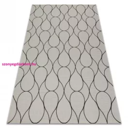   Kab. Fonott sizal flat szőnyeg 49379960 Cseppek krém / fekete 120x170 cm