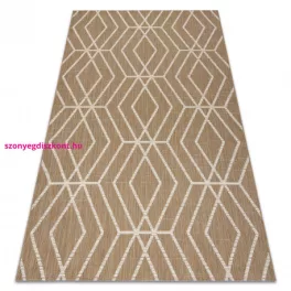   Kab. FLAT 48956265 Szizál szőnyeg Geometrikus - natúr bézs szalmaszín, zsinór 120x170 cm