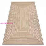 Kab. FLAT 48962265 Szizál szőnyeg Geometrikus - natúr bézs szalmaszín, zsinór 120x170 cm