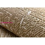 Kab. FLAT 48965265 Szizál szőnyeg Trellis vintage - natúr bézs szalmaszín, zsinór 120x170 cm