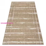 Kab. FLAT 48965265 Szizál szőnyeg Trellis vintage - natúr bézs szalmaszín, zsinór 160x230 cm