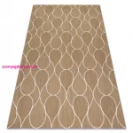 Kab. Fonott sizal flat szőnyeg 49379265 Cseppek bézs 160x230 cm