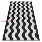 Kab. Fonott sizal flat szőnyeg 49377690 Hullám krém / fekete 160x230 cm
