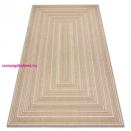   Kab. FLAT 48962265 Szizál szőnyeg Geometrikus - natúr bézs szalmaszín, zsinór 200x290 cm