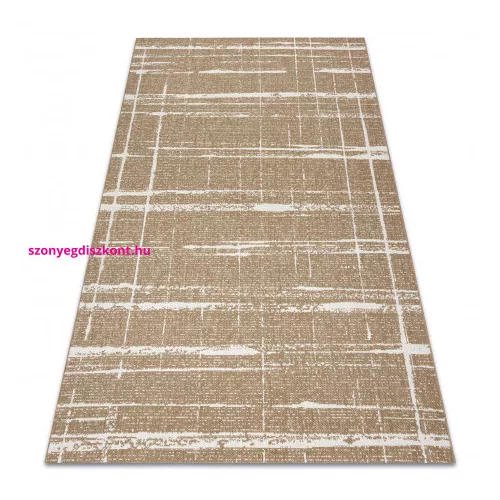 Kab. FLAT 48965265 Szizál szőnyeg Trellis vintage - natúr bézs szalmaszín, zsinór 200x290 cm
