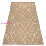 Kab. Szőnyeg FLAT 48959265 Geometrikus natúr bézs színű fonal 80x150 cm