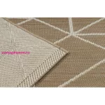 Kab. Szőnyeg FLAT 48959265 Geometrikus natúr bézs színű fonal 120x170 cm