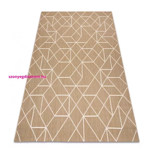 Kab. Szőnyeg FLAT 48959265 Geometrikus natúr bézs színű fonal 200x290 cm