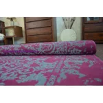 Kab. Vintage szőnyeg 22208/082 bordó / szürke klasszikus rozetta 200x290 cm