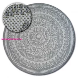   Kab. Fonott sizal flat szőnyeg kör 48695/637 ÓLOMÜVEG kör 120 cm