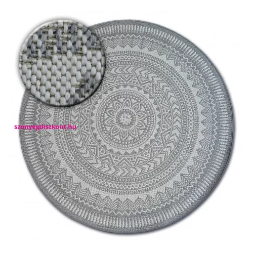 Kab. Fonott sizal flat szőnyeg kör 48695/637 ÓLOMÜVEG kör 120 cm