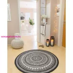 Kab. Fonott sizal flat szőnyeg kör48695/690 ÓLOMÜVEG kör 120 cm