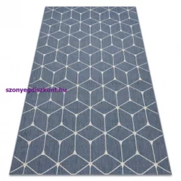   Kab. Fonott sizal flat szőnyeg 48721/591 TAKARÓKA 3D kék 140x200 cm
