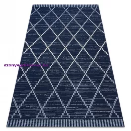  Kab. Fonott sizal color szőnyeg 47268/309 Rombusz Négyzetek Kék 60x110 cm