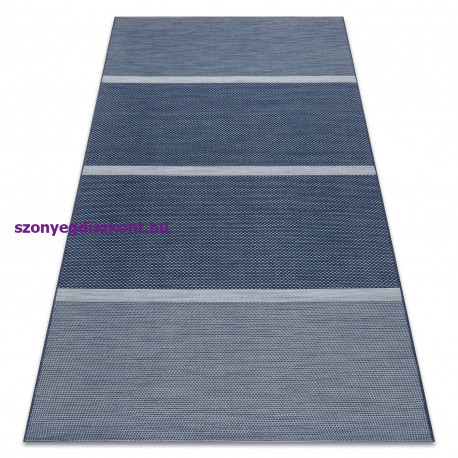 Fonott sizal color szőnyeg 47011/309 Csíkok Kék 200x290 cm