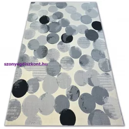   Kab. Scandi szőnyeg 18461/752 - körÖK kör krém szürke fekete 160x230 cm