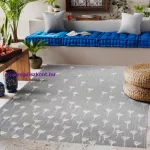 Kab. Fonott sizal flat szőnyeg 48779/637  szürke krém  80x150 cm