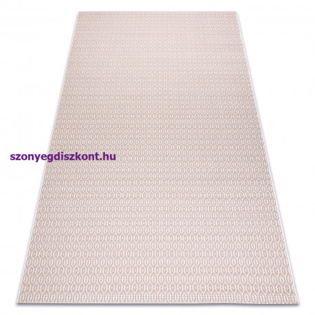 Fonott sizal flat szőnyeg 48603/526 Szemek krém rózsaszín 80x150 cm