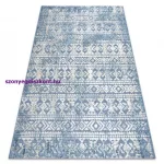 Kab. Szőnyeg SOLE D3732 Aztec gyémánt lapos szövött kék / bézs 140x190 cm
