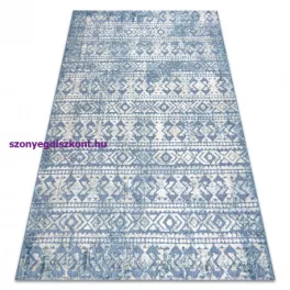   Kab. Szőnyeg SOLE D3732 Aztec gyémánt lapos szövött kék / bézs 140x190 cm