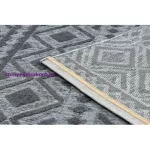 Kab. Szőnyeg SOLE D3852 Boho gyémánt lapos szövött szürke 180x270 cm