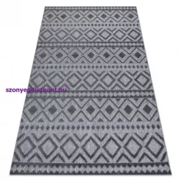   Kab. Szőnyeg SOLE D3852 Boho gyémánt lapos szövött szürke 200x290 cm