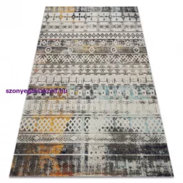   Kab. Modern szőnyeg MUNDO E0591 boho etnikai szabadtéri bézs  80x250 cm