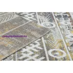 Kab. Modern szőnyeg MUNDO E0591 boho etnikai szabadtéri bézs  80x250 cm