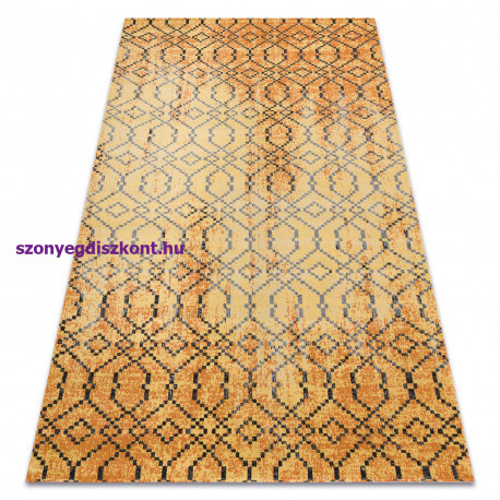 Modern szőnyeg MUNDO D5751 glamour szabadtéri narancssárga / fekete 120x170 cm