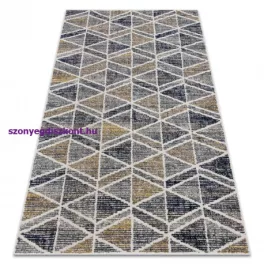   Kab. Modern szőnyeg MUNDO D7891 gyémánt, háromszögek 3D szabadtéri szürke / bézs  120x170 cm