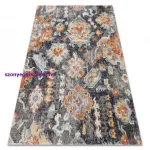 Kab. Modern szőnyeg MUNDO E0671 keleti vintage szabadtéri fekete / sárga 120x170 cm
