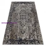 Kab. Modern szőnyeg MUNDO E0681 vintage szabadtéri bézs / fekete 120x170 cm