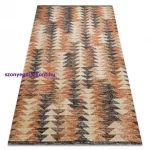 Kab. Modern szőnyeg MUNDO D5781 háromszögek 3D szabadtéri narancssárga / bézs  140x190 cm