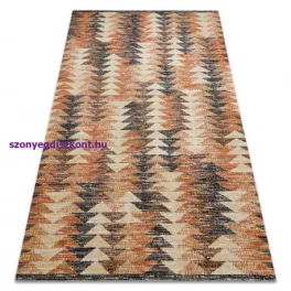   Kab. Modern szőnyeg MUNDO D5781 háromszögek 3D szabadtéri narancssárga / bézs  140x190 cm