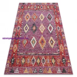   Kab. Modern szőnyeg MUNDO D7701 gyémánt boho szabadtéri rózsaszín / bézs  160x220 cm