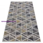 Kab. Modern szőnyeg MUNDO D7891 gyémánt, háromszögek 3D szabadtéri szürke / bézs  160x220 cm