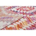 Kab. Modern szőnyeg MUNDO D7591 gyémánt 3D szabadtéri rózsaszín / bézs  160x220 cm