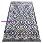 Kab. Modern szőnyeg MUNDO E0561 gyémánt, cikcakk 3D szabadtéri kék / bézs  160x220 cm