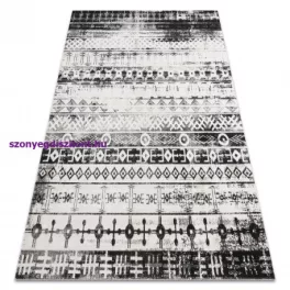   Kab. Modern szőnyeg MUNDO E0592 etnikai szabadtéri bézs / fekete 160x220 cm