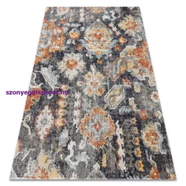   Kab. Modern szőnyeg MUNDO E0671 keleti vintage szabadtéri fekete / sárga 160x220 cm