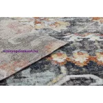 Kab. Modern szőnyeg MUNDO E0671 keleti vintage szabadtéri fekete / sárga 160x220 cm