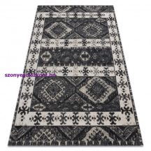   Modern szőnyeg MUNDO E0651 etnikai szabadtéri bézs / fekete 200x290 cm