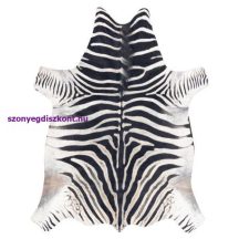   Szőnyeg mesterséges marhabőr, Zebra G5128-1 fehér fekete bőr 100x150 cm
