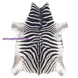   Kab. Szőnyeg mesterséges marhabőr, Zebra G5128-1 fehér fekete bőr 155x195 cm
