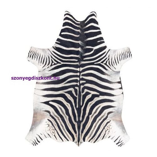 Szőnyeg mesterséges marhabőr, Zebra G5128-1 fehér fekete bőr 155x195 cm