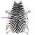Kab. Szőnyeg mesterséges marhabőr, Zebra G5128-1 fehér fekete bőr 155x195 cm